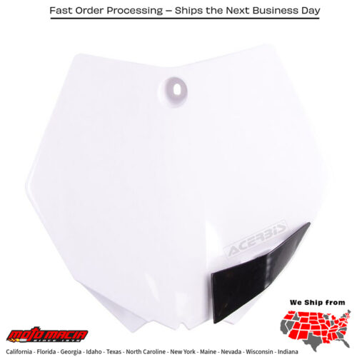 FRONT NUMBER PLATE WHITE Husqvarna TC 85 (17/14) 2015-2017 KTM 85 SX (17/14) 2013-2017