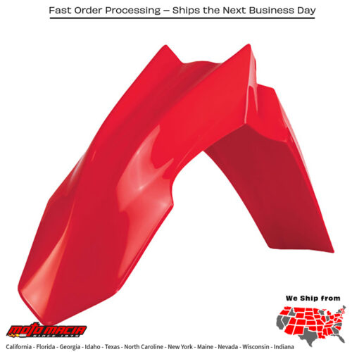 FRONT FENDER RED Honda CRF450R 2013-2016 Honda CRF250R 2014-2017