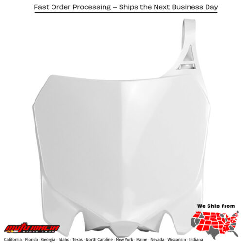 FRONT NUMBER PLATE WHITE Honda CRF450R 2013-2016 Honda CRF250R 2014-2017
