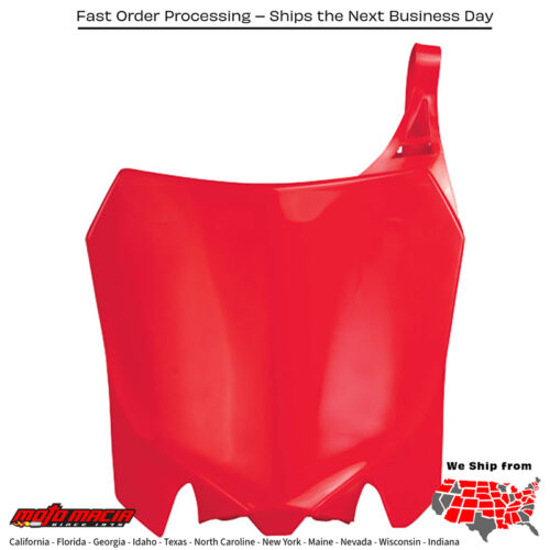 FRONT NUMBER PLATE RED Honda CRF450R 2013-2016 Honda CRF250R 2014-2017