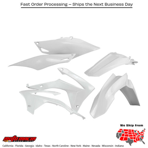 PLASTIC KIT WHITE Honda CRF450R 2013-2016 Honda CRF250R 2014-2017