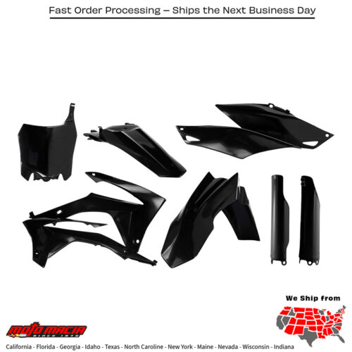 FULL PLASTIC KIT BLACK Honda CRF450R 2013-2016 Honda CRF250R 2014-2017