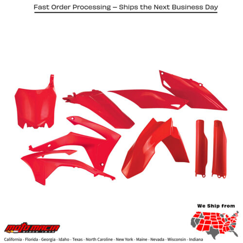 FULL PLASTIC KIT RED Honda CRF450R 2013-2016 Honda CRF250R 2014-2017