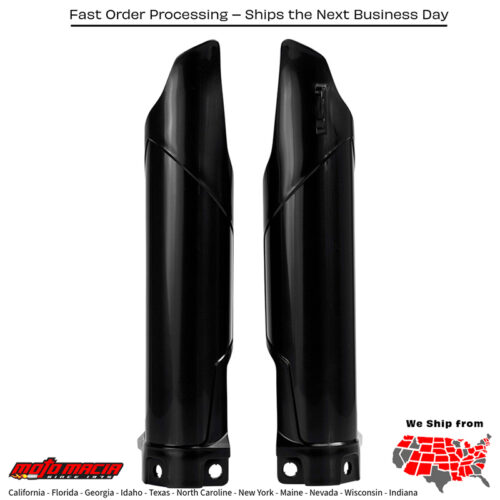 FORK GUARD BLACK Kawasaki KX85 2014-2024 Kawasaki KX100 2014-2021 Kawasaki KX112 2022-2024