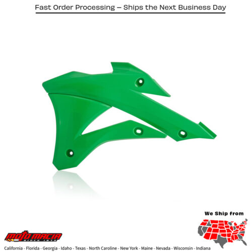 RADIATOR SHROUD  GREEN Kawasaki KX85 2014-2021 Kawasaki KX100 2014-2021