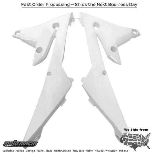 LOWER RADIATOR SHROUD WHITE Yamaha YZ250F 2014-2018 Yamaha YZ450F 2014-2017 Yamaha YZ250FX 2015-2017 Yamaha YZ250X 2016-2018