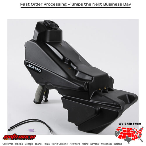FUEL TANK 2.3 GAL BLACK Yamaha YZ250F 2014-2018 Yamaha YZ450F 2014-2017