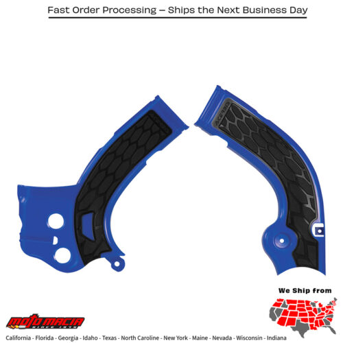 X-GRIP FRAME GUARD BLUE/BLACK Yamaha YZ250FX 2015-2019 Yamaha YZ450FX 2016-2016 Yamaha YZ250F 2014-2016 Yamaha YZ450F 2014-2016