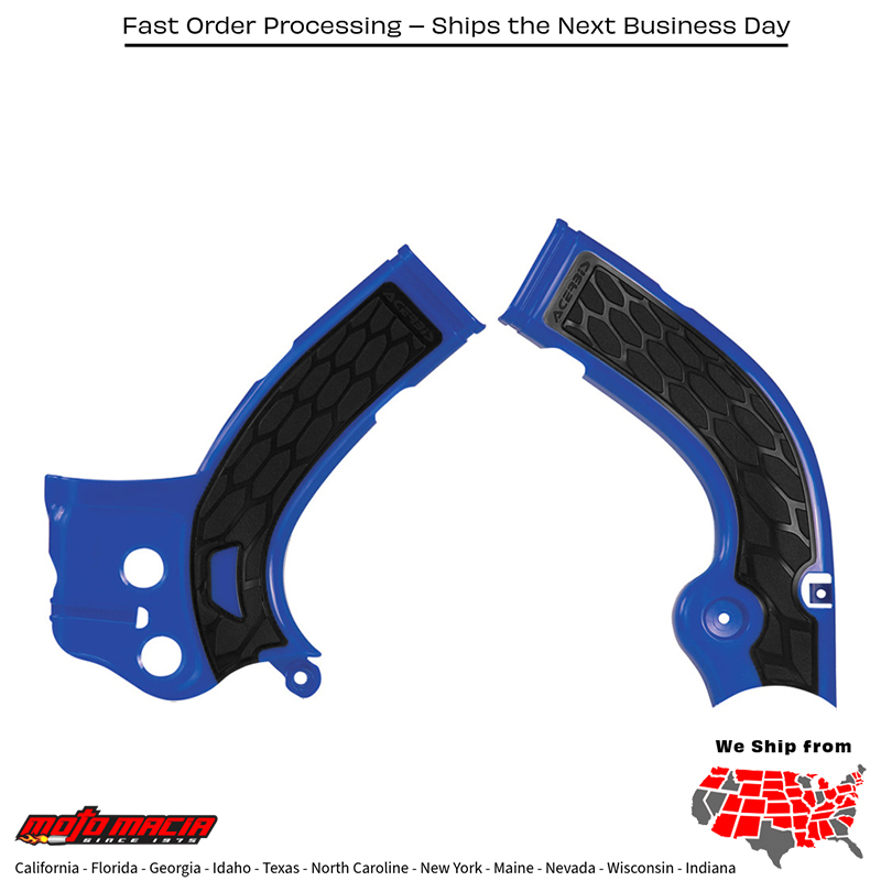 X-GRIP FRAME GUARD BLUE/BLACK Yamaha YZ250FX 2015-2019 Yamaha YZ450FX 2016-2016 Yamaha YZ250F 2014-2016 Yamaha YZ450F 2014-2016