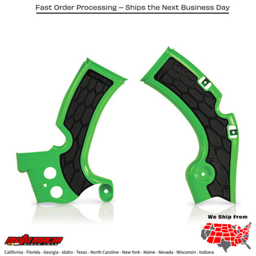 X-GRIP FRAME GUARD GREEN/BLACK Kawasaki KX450F 2009-2018