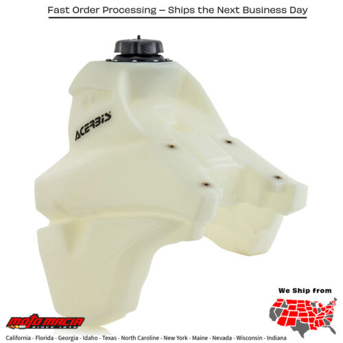 FUEL TANK 3.0 GAL NATURAL KTM 125 SX 2016-2018 KTM 150 SX 2016-2018 KTM 150 XC-W 2017-2019 KTM 250 XC-W 2017-2018 KTM 300 XC-W 2017-2018 KTM 250 XC-W TPi 2018-2019 KTM 300 XC-W TPi 2019-2019