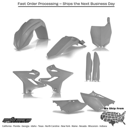 FULL PLASTIC KIT GREY  Yamaha YZ250X YZ125 YZ250 YZ125X 2015-2021