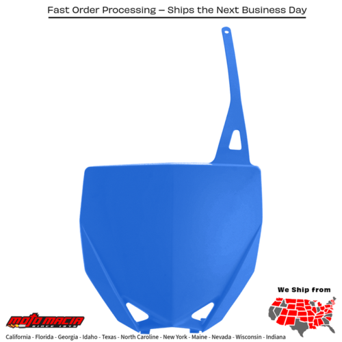 FRONT NUMBER PLATE  BLUE Yamaha YZ85 2015-2024 Yamaha YZ85LW 2022-2024
