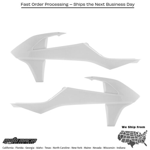 RADIATOR SHROUDS WHITE KTM 350 SX-F 2016-2018 KTM 250 SX-F 2016-2018 KTM 450 SX-F 2016-2018 KTM 125 SX 2016-2018 KTM 150 SX 2016-2018 KTM 350 EXC-F 2016-2019 KTM 500 XCF-W 2016-2016 KTM 350 XCF-W 2016-2016 KTM 250 XC-W 2016-2018 KTM 250 XCF