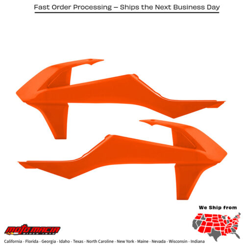 RADIATOR SHROUDS ORANGE KTM 350 SX-F 2016-2018 KTM 250 SX-F 2016-2018 KTM 450 SX-F 2016-2018 KTM 125 SX 2016-2018 KTM 150 SX 2016-2018 KTM 350 EXC-F 2016-2019 KTM 500 XCF-W 2016-2016 KTM 350 XCF-W 2016-2016 KTM 250 XC-W 2016-2018 KTM 250 XC