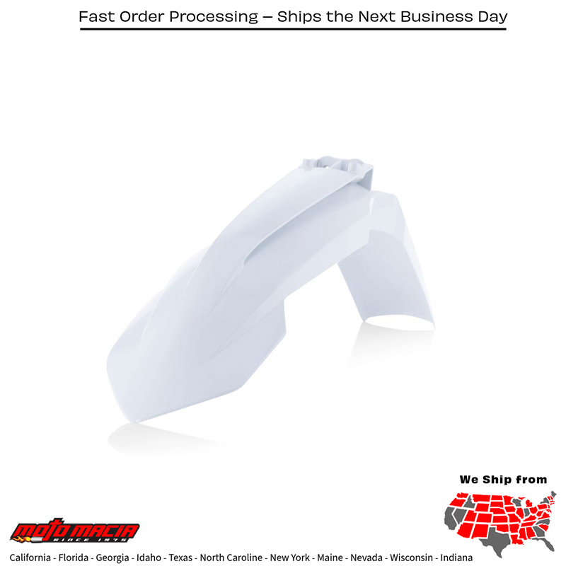 FRONT FENDER WHITE KTM 500 XCF-W 2016-2021 KTM 350 XCF-W 2016-2021 KTM 350 XC-F 2016-2022 KTM 450 SX-F Factory Edition 2016-2020 KTM 350 SX-F 2016-2022 KTM 250 SX-F 2016-2022 KTM 500 EXC-F 2017-2023 KTM 450 SX-F 2016-2022 KTM 250 XC-F 2016-