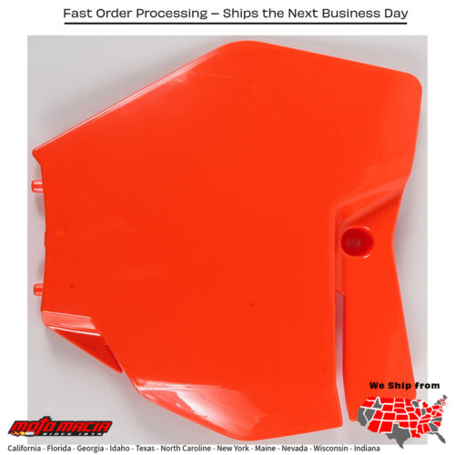 FRONT NUMBER PLATE ORANGE KTM 350 XC-F 2016-2018 KTM 350 SX-F 2016-2018 KTM 250 SX-F 2016-2018 KTM 450 SX-F 2016-2018 KTM 250 XC-F 2016-2018 KTM 450 XC-F 2016-2018 KTM 125 SX 2016-2018 KTM 150 SX 2016-2018