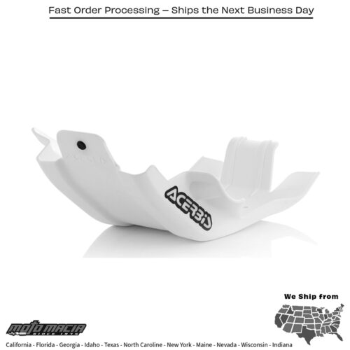 ACERBIS Skid Plate (protector de carter) WHITE HUSQVARNA FC 250 16-18 HUSQVARNA FC 350 16-18 HUSQVARNA FX 350 17-18 HUSQVARNA FC 250 2016-2018 HUSQVARNA FC 350 2016-2018 HUSQVARNA FX 350 2017-2018
