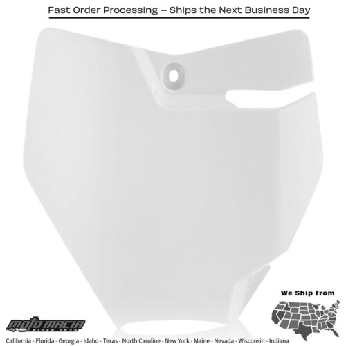 FRONT NUMBER PLATE WHITE KTM 65 SX 2016-2024