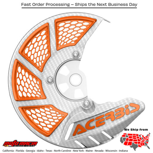 X-BRAKE VENTED WHITE/ORANGE Beta Husqvarna Yamaha KTM Honda Kawasaki Suzuki Gas-Gas 390 RS 430 RS 500 RS 390 RR 430 RR 480 RR FE 350S FE 501S YZ250FX 250 SX-F Factory Edition YZ250X YZ450FX 150 XC-W TX 300 FX 350 FX 450 350 RR-S 390 RR-S 43