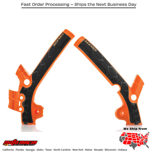 X-GRIP FRAME GUARD ORANGE/BLACK KTM 85 SXS 2013-2015 Husqvarna TC 85 (17/14) 2014-2017 KTM 85 SX (17/14) 2013-2017 KTM 85 SX (19/16) 2013-2017