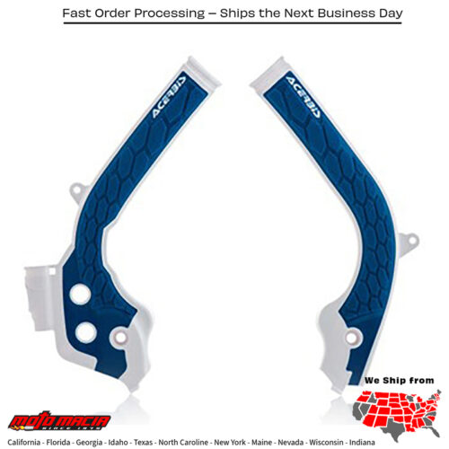 X-GRIP FRAME GUARD WHITE/BLUE Husqvarna TX 300 2017-2018 Husqvarna FX 350 2017-2018 Husqvarna FX 450 2017-2018 KTM 350 XC-F 2016-2017 KTM 350 SX-F 2016-2017 Husqvarna TC 125 2016-2018 Husqvarna FC 250 2016-2018 Husqvarna FC 350 2016-2018 Husqvarna FC 450 2