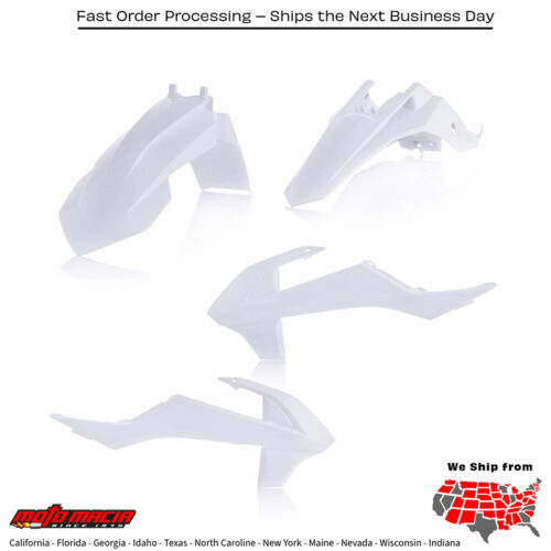 PLASTIC KIT WHITE KTM 65 SX 2016-2024