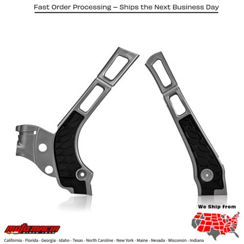 X-GRIP FRAME GUARD SILVER/BLACK Yamaha YZ250X 2016-2024 Yamaha YZ125 2005-2024 Yamaha YZ250 2005-2024 Yamaha YZ125X 2020-2024