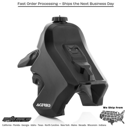 FUEL TANK 3.7 GAL BLACK Suzuki DR-Z400S 2000-2024 Suzuki DR-Z400SM 2005-2024 Suzuki DR-Z400E 2000-2008 Suzuki DR-Z400 2000-2004 Suzuki DR-Z400E Non CA Model 2000-2008 Suzuki DR-Z400E CA Model 2004-2007