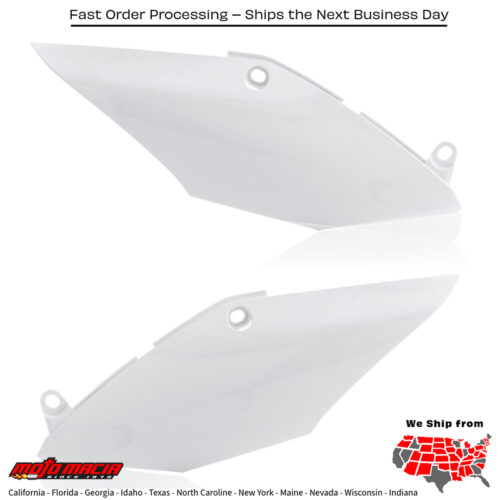 SIDE PANELS WHITE Honda CRF450RX 2017-2020 Honda CRF450R 2017-2020 Honda CRF250R 2018-2021 Honda CRF250RX 2019-2021 Honda CRF450R-S 2022-2022