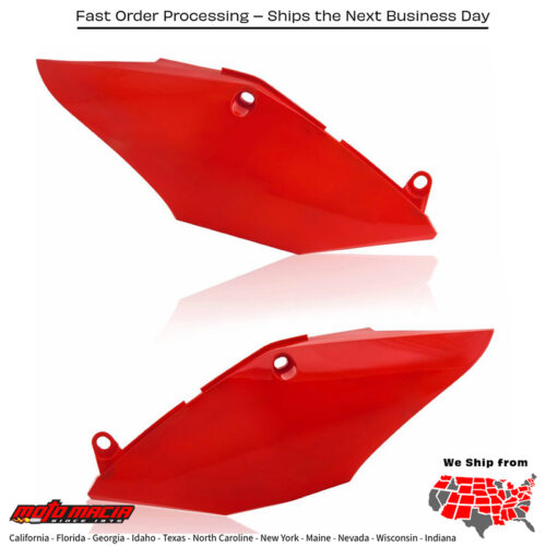 SIDE PANELS RED Honda CRF450RX 2017-2020 Honda CRF450R 2017-2020 Honda CRF250R 2018-2021 Honda CRF250RX 2019-2021