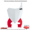 FRONT NUMBER PLATE RED/WHITE Honda CRF450R 2017-2020 Honda CRF250R 2018-2021