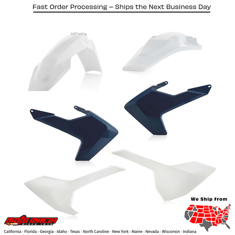 PLASTIC KIT HUS ORIGINAL Husqvarna TE 150 TE 300 FE 250 FE 350 FE 450 FE 501 TE 250 2017-2019