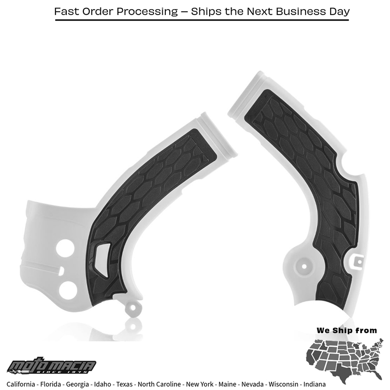 X-GRIP FRAME GUARD WHITE/BLACK Yamaha YZ250FX 2017-2019 Yamaha YZ450FX 2016-2019 Yamaha YZ250F 2017-2019 Yamaha YZ450F 2016-2019 Yamaha WR250F 2017-2019 Yamaha WR450F 2017-2018