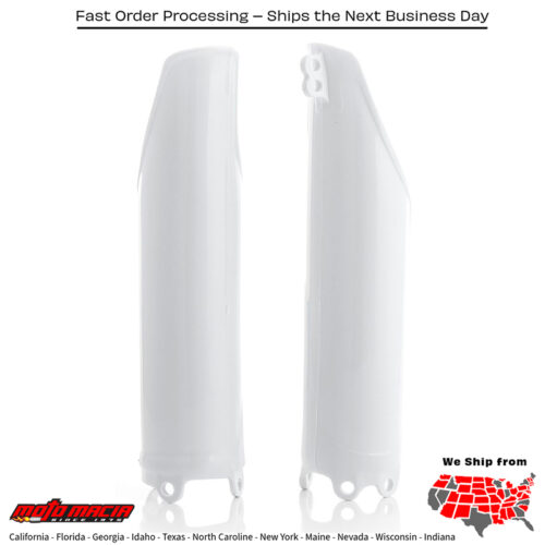 FORK GUARD WHITE Honda CRF450RX 2017-2018 Honda CRF450R 2017-2018 Honda CRF250R 2018-2018