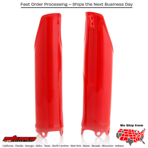 FORK GUARD RED Honda CRF450RX 2017-2018 Honda CRF450R 2017-2018 Honda CRF250R 2018-2018