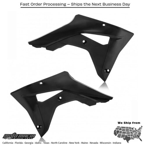 RADIATOR SHROUDS BLACK Honda CRF450RX 2017-2020 Honda CRF450X 2019-2025 Honda CRF450L 2019-2021 Honda CRF250RX 2019-2021