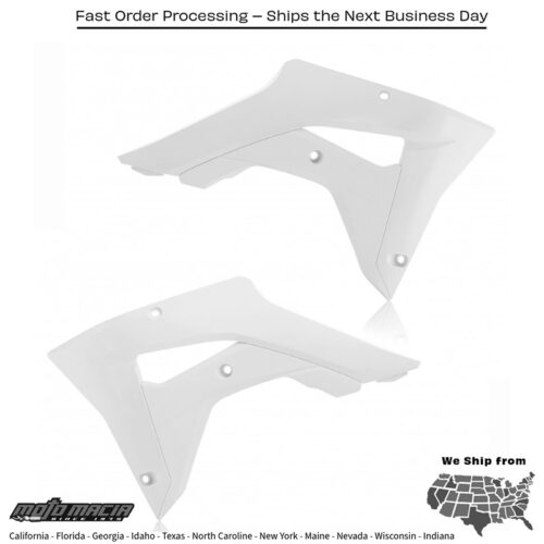 RADIATOR SHROUDS WHITE Honda CRF450RX 2017-2021 Honda CRF450X 2019-2024 Honda CRF450L 2019-2021 Honda CRF250RX 2019-2021