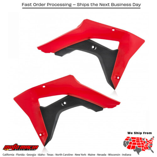RADIATOR SHROUDS RED/BLACK Honda CRF450RX 2017-2020 Honda CRF450R 2019-2020 Honda CRF450X 2019-2020 Honda CRF450R W.E. 2019-2020 Honda CRF250RX 2019-2021