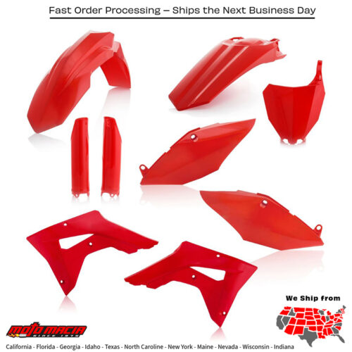 FULL PLASTIC KIT RED Honda CRF450RX 2017-2018