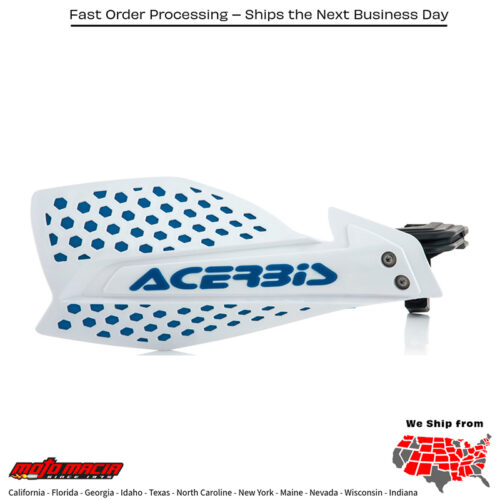 ULTIMATE X HANDGUARD WHITE/BLUE Honda XR650L 1993-2017 Honda CR125R 1979-2007 Honda CR250R 1978-2007 Honda CR85R 2003-2007 Honda CR85RB Expert 2003-2007 Honda XR650R 2000-2007 Honda XR250R 1981-2004 Honda XR400R 1996-2004 Honda XR100R 1985-2003 Honda XR80R