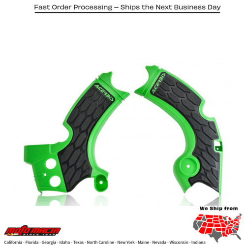 X-GRIP FRAME GUARD GREEN/BLACK Kawasaki KX250F 2017-2020