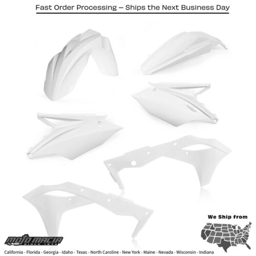 PLASTIC KIT WHITE Kawasaki KX250F 2018-2020