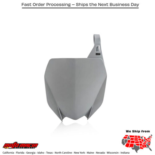 FRONT NUMBER PLATE GREY Yamaha YZ450F 2018-2022 Yamaha YZ250F 2019-2023 Yamaha YZ450FX 2019-2023 Yamaha YZ250FX 2021-2024 Yamaha YZ125X 2022-2024 Yamaha YZ125 2022-2024 Yamaha YZ250 2022-2024 Yamaha YZ250X 2022-2024