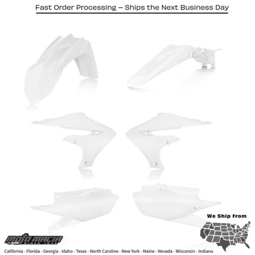 PLASTIC KIT WHITE Yamaha YZ450F YZ250F YZ250FX YZ450FX 2018-2023