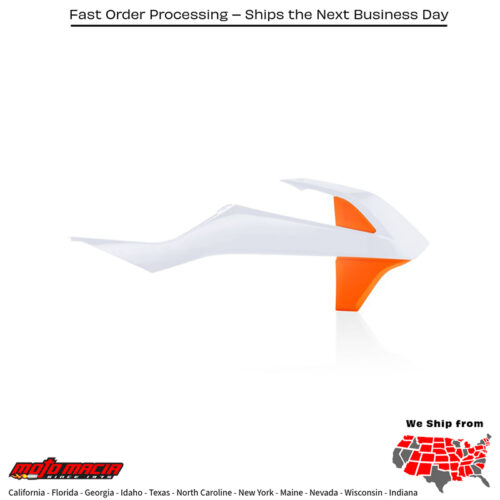 RADIATOR SHROUD KTM WHITE/ORANGE KTM 85 SX (17/14) 2018-2024