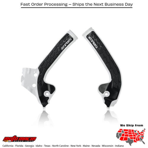 X-GRIP FRAME GUARD WHITE/BLACK KTM 85 SX (17/14) 2018-2024 Husqvarna TC 85 (17/14) 2018-2024 Husqvarna TC 85 (19/16) 2019-2021 KTM 85 SX (19/16) 2020-2021
