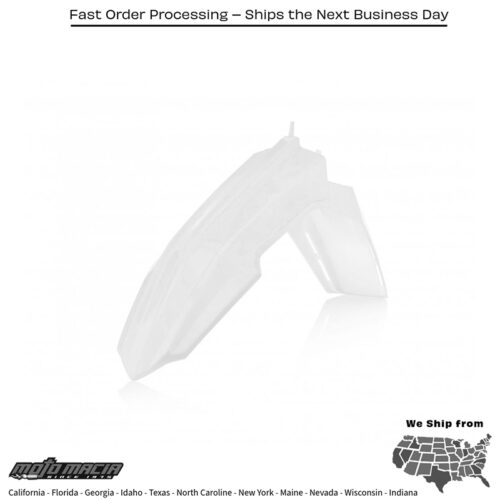 FRONT FENDER WHITE Suzuki RM-Z450 2018-2024 Suzuki RM-Z250 2019-2024