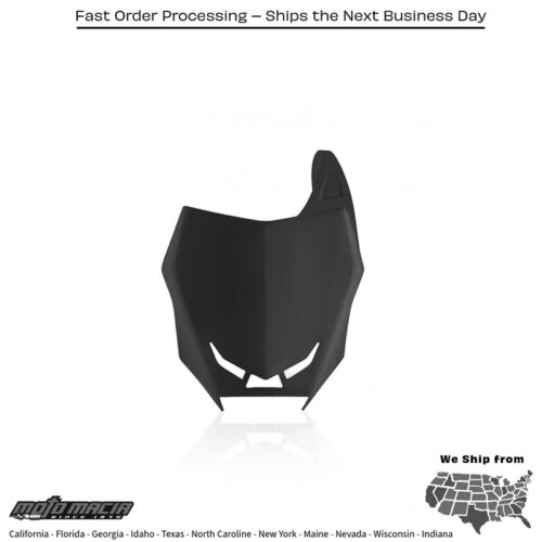 FRONT NUMBER PLATE BLACK Suzuki RM-Z450 2018-2024 Suzuki RM-Z250 2019-2024