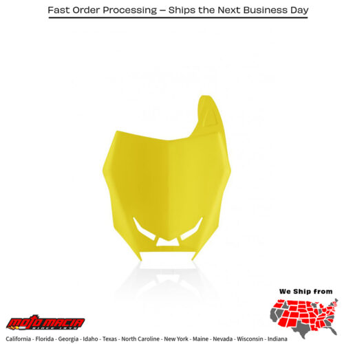 FRONT NUMBER PLATE YELLOW Suzuki RM-Z450 2018-2024 Suzuki RM-Z250 2019-2024